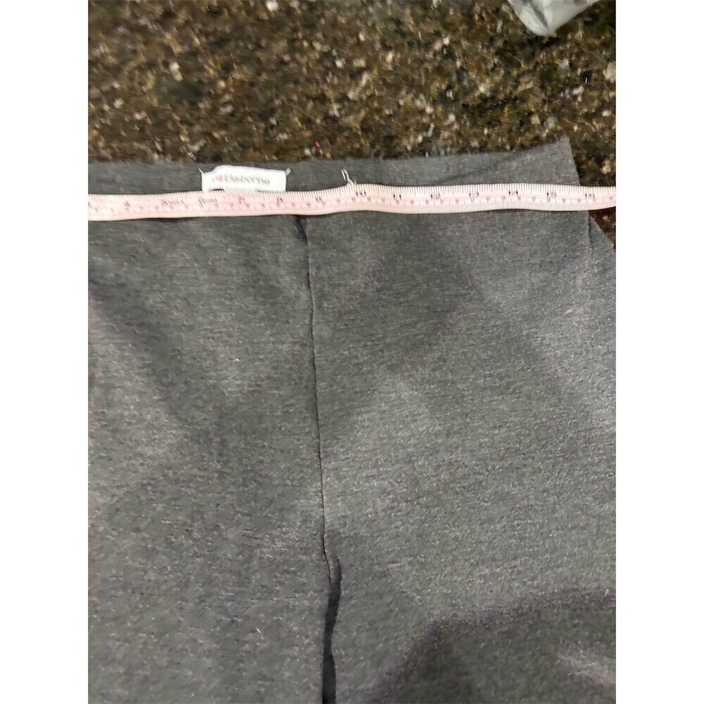 Liz Claiborne Alexis Pants Womens Size L Gray Pull-On Stretch Straight Leg - Picture 7 of 9